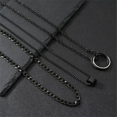 The Onyx Cuban Chain Set — 3 Piece