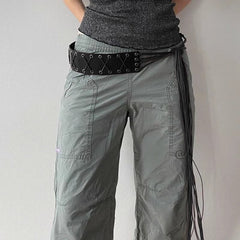 American Style Eyelet Strap PU Belt