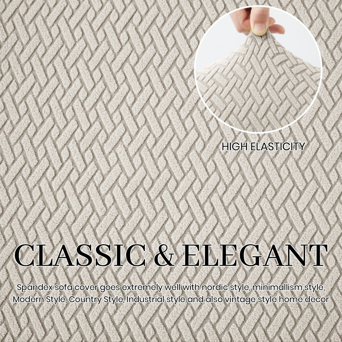 1PC Stretch Sofa Cover – Spandex Non-Slip Couch Slipcover, Washable & Pet-Friendly