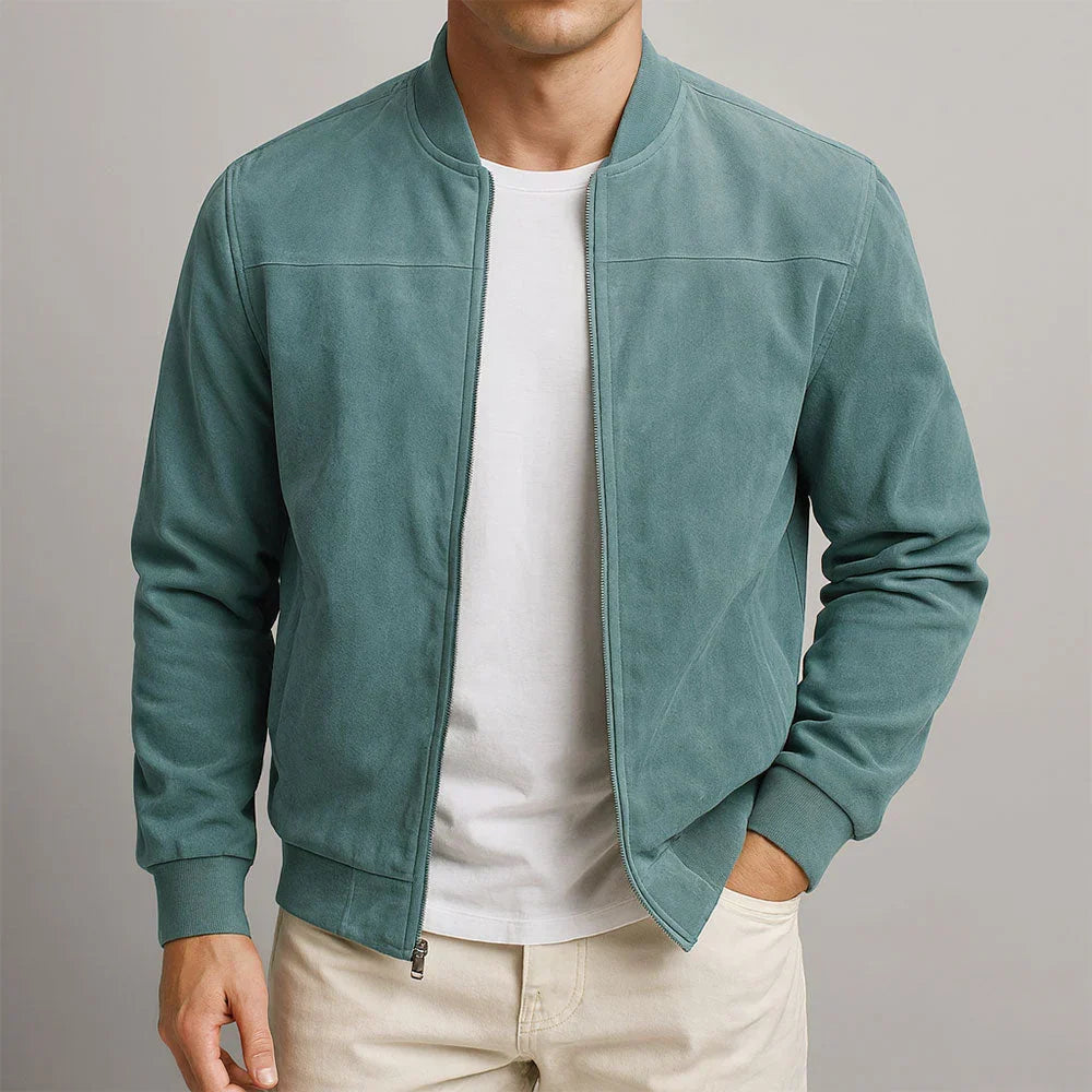 Riviera — Suede Bomber Jacket