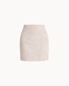 Linea Suede Mini Skirt - Stone