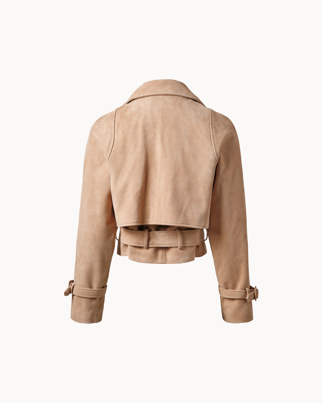 Sculpt Suede Jacket - Sand