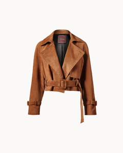 Sculpt Suede Jacket - Brown