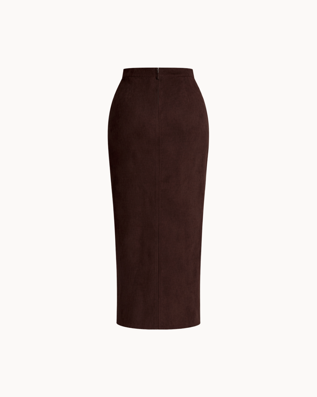 Suede Midi Skirt - Deep Espresso