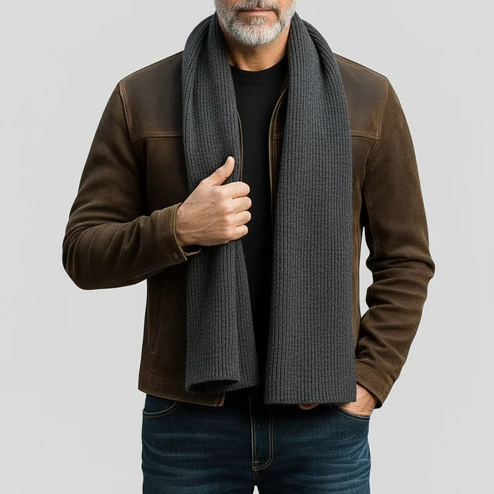 Suede Jacket with Zip