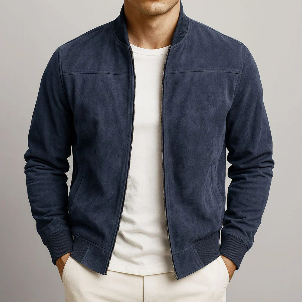 Riviera — Suede Bomber Jacket