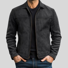 Suede Jacket with Zip