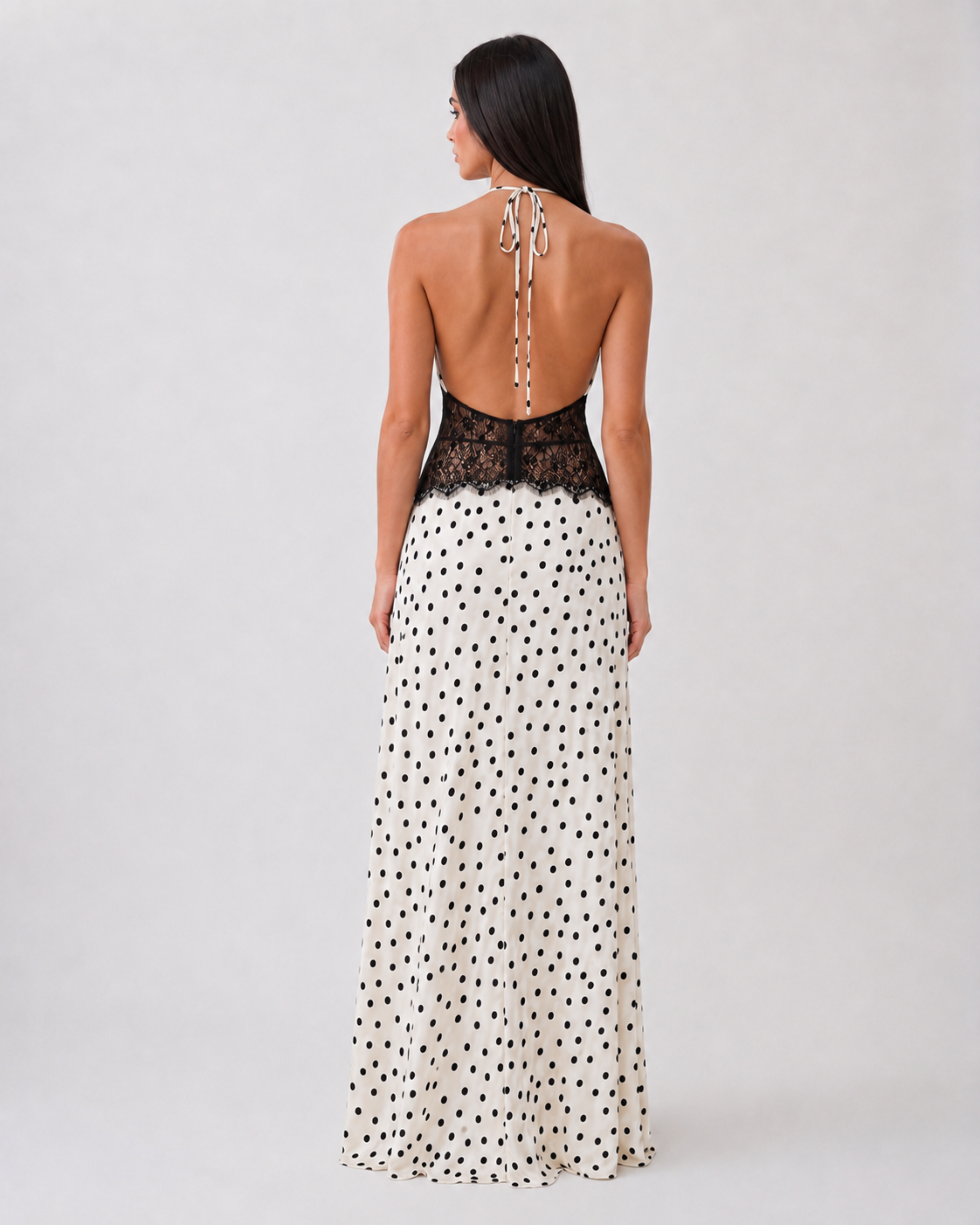 Dianah Lace And Satin Maxi Dress