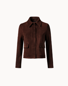 Vittoria Sheep Suede Jacket - Espresso