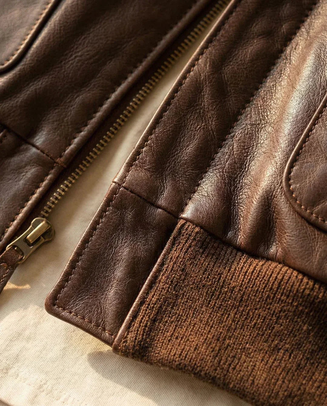 Leonardo — Leather Aviator Jacket