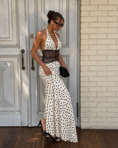 Dianah Lace And Satin Maxi Dress