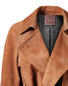 Sculpt Suede Jacket - Brown