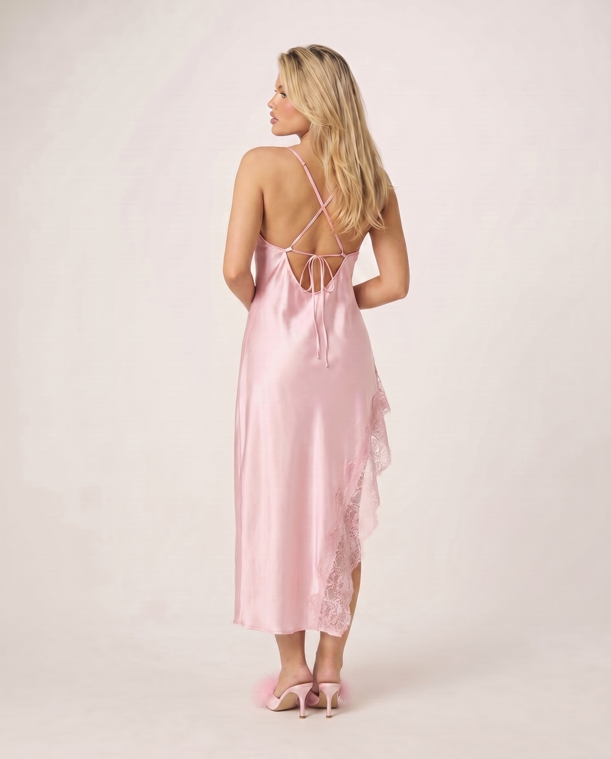 Sofie Midi Lace in Rose