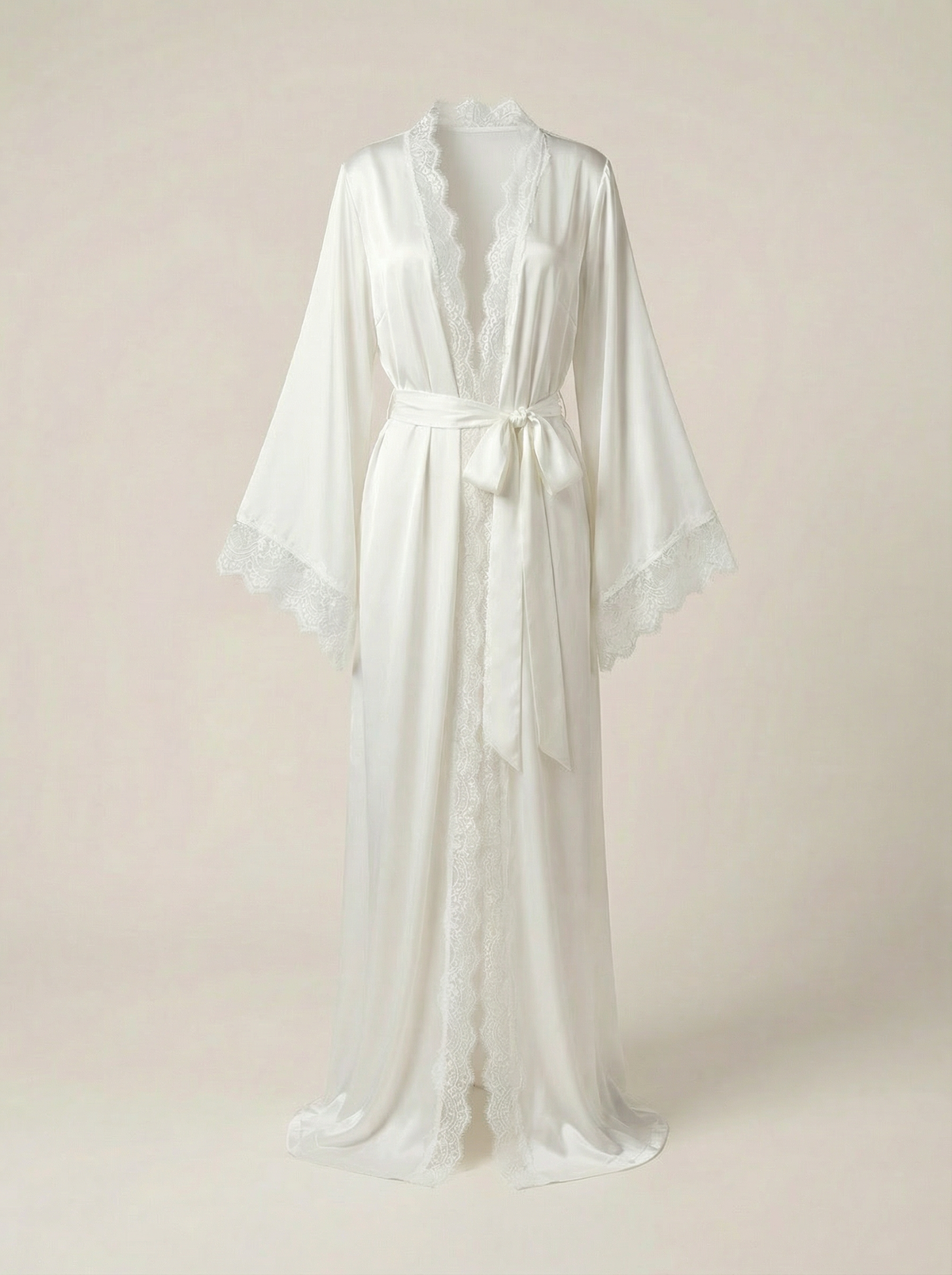Celine Maxi Lace Robe in Ivory