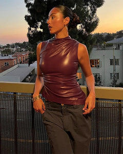 ARIA | Luxe Leather Top