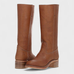 Classic Leather Knee-High Boots