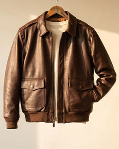 Leonardo — Leather Aviator Jacket