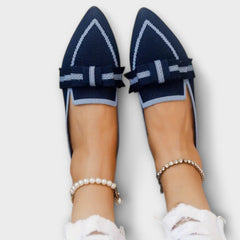 Flat Women's Shoes with Knot Design