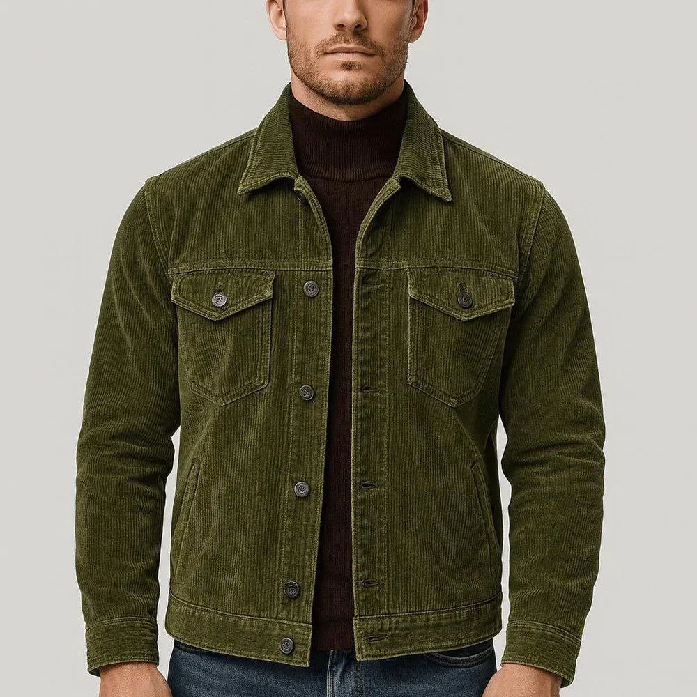 Ribbed Denim Jacket