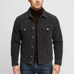Ribbed Denim Jacket