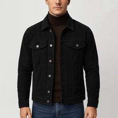 Ribbed Denim Jacket