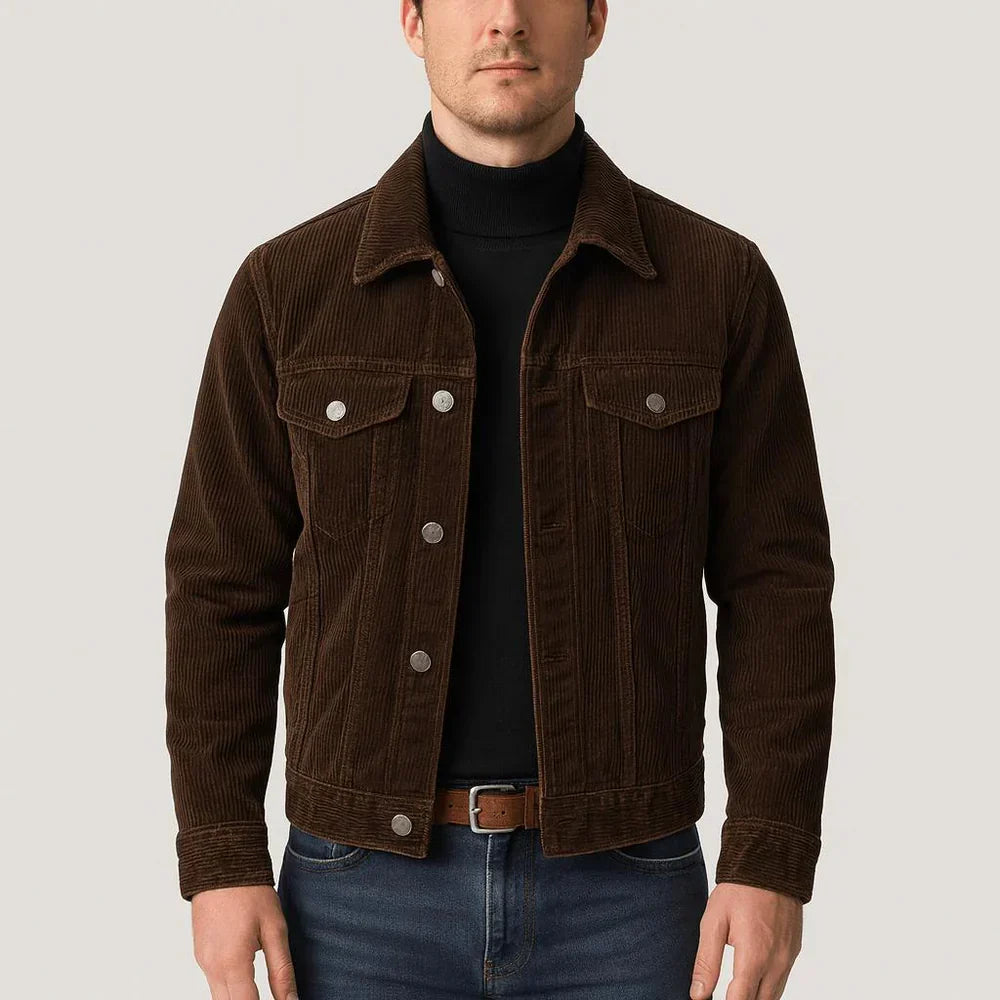 Ribbed Denim Jacket