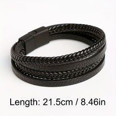The Weston Magnetic Leather Bracelet