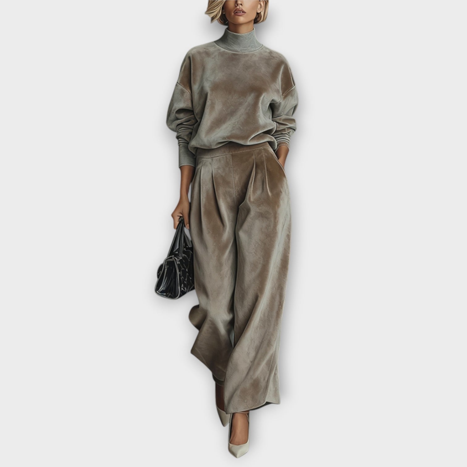 Velvet Luxe Turtleneck Set