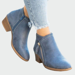 Premium Orthopedic Leather Heeled Boots for Winter