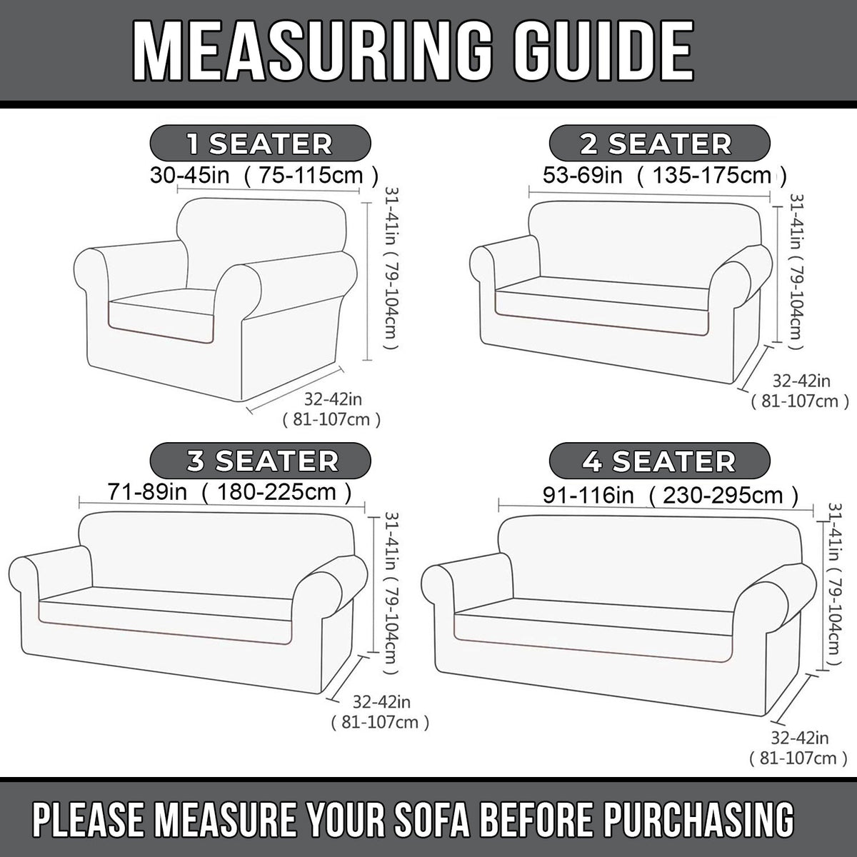 1PC Stretch Sofa Cover – Spandex Non-Slip Couch Slipcover, Washable & Pet-Friendly